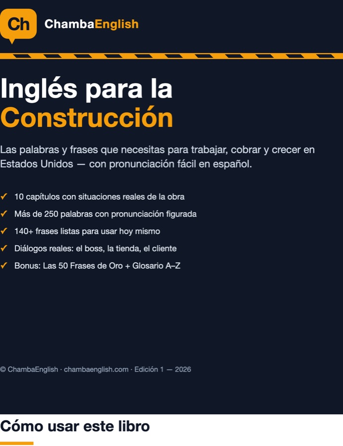 Ebook Inglés para la Construcción — ChambaEnglish