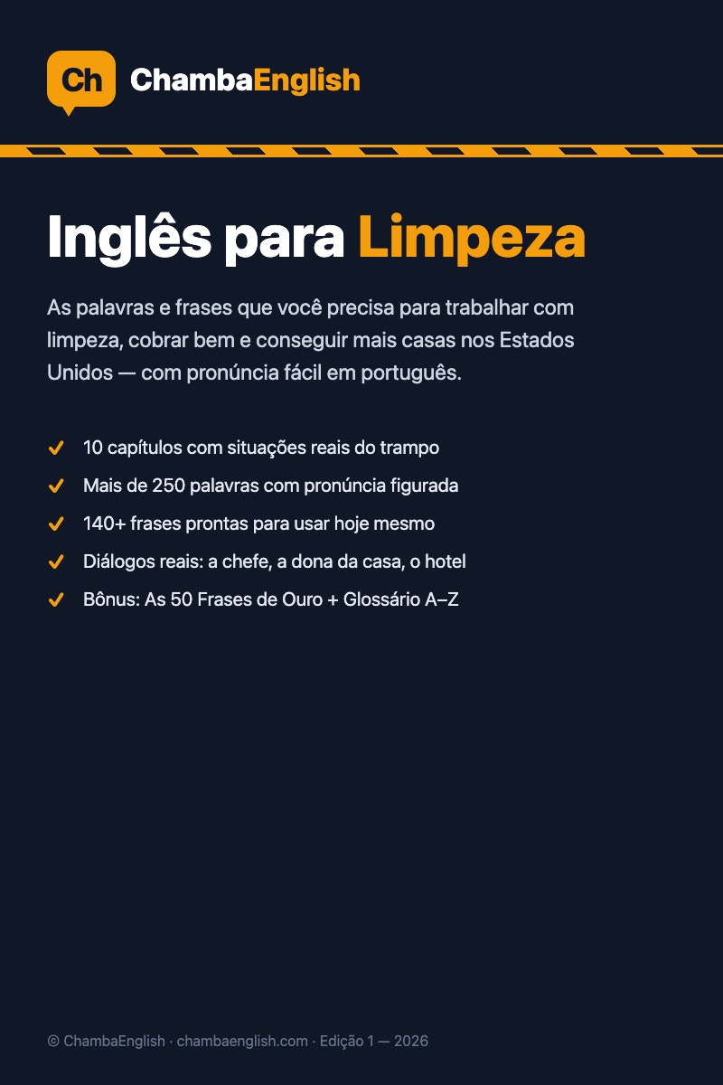 Inglês para Limpeza